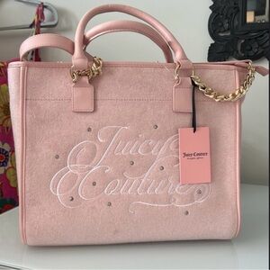 Juicy Couture Blush Pink Tote with Gold Chain